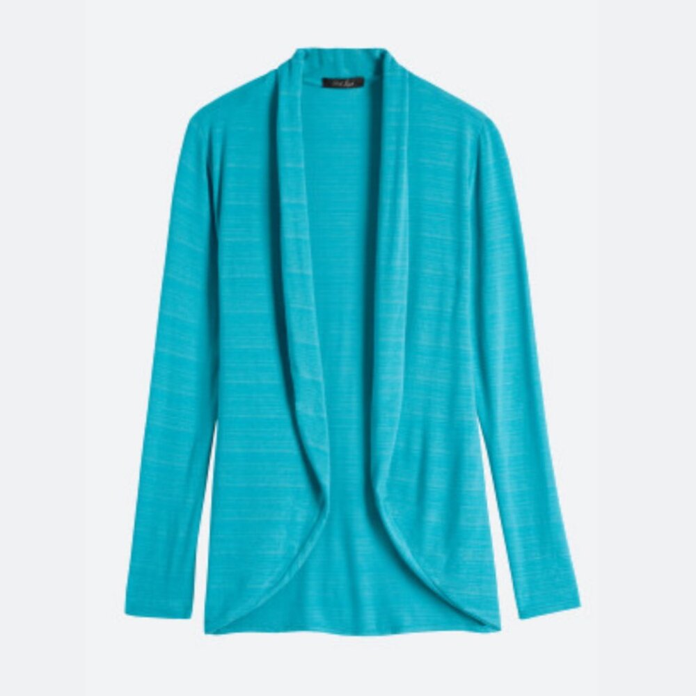 Laila Jayde Malaga Drape Cardigan, Size Medium, Turquoise